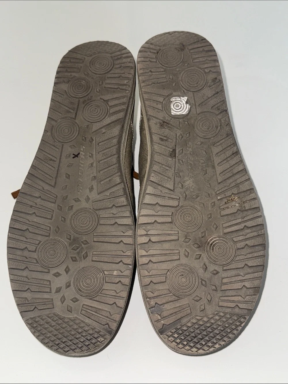SKECHERS Relax Fit Melson-Planon Taupe Canvas Lace Up Shoes 210116 Size 12